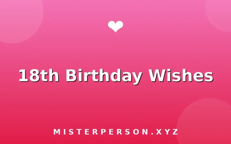18th Birthday Wishes