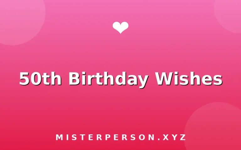 50th Birthday Wishes
