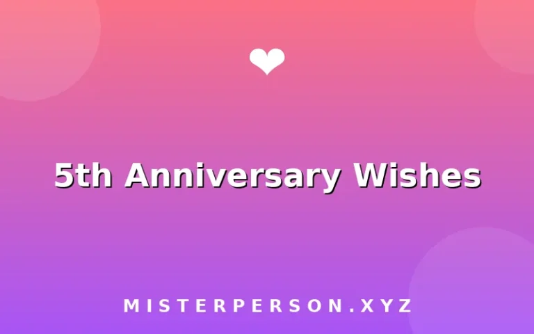 5th Anniversary Wishes
