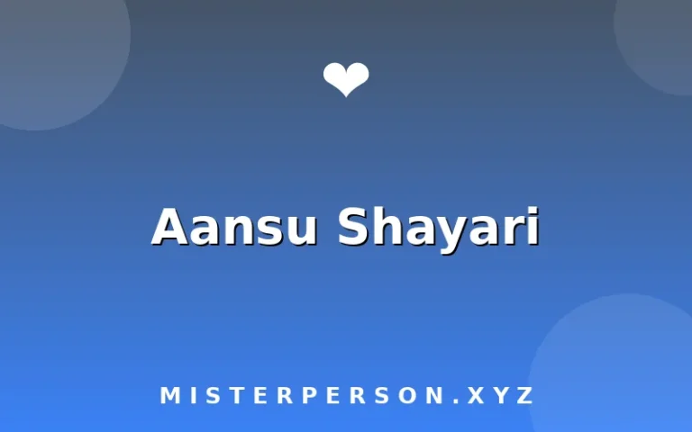 Aansu Shayari