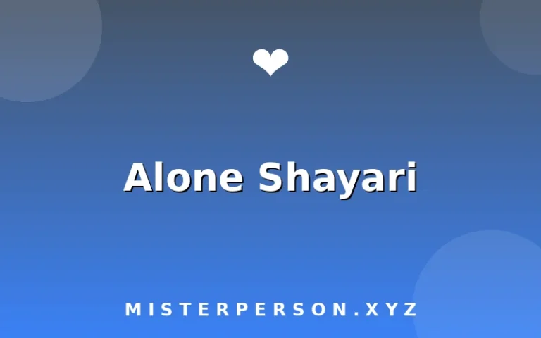 Alone Shayari