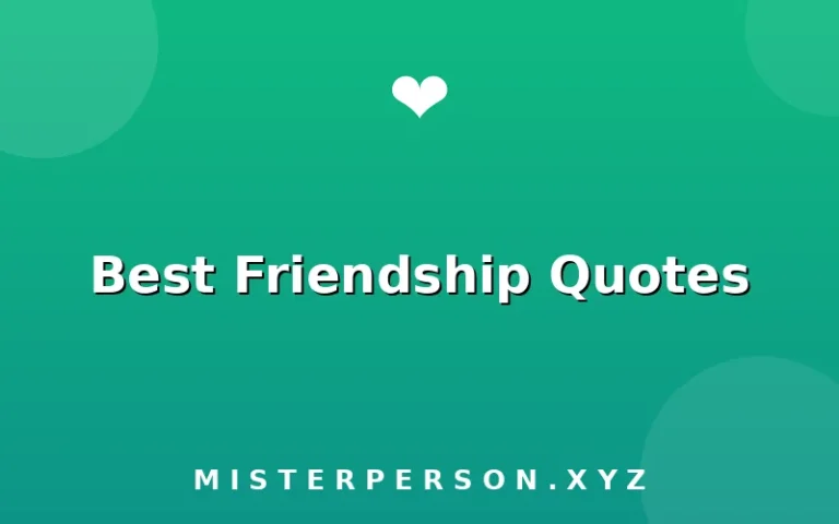 Best Friendship Quotes