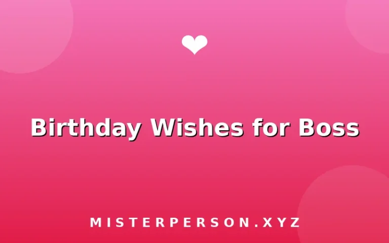 Birthday Wishes for Boss