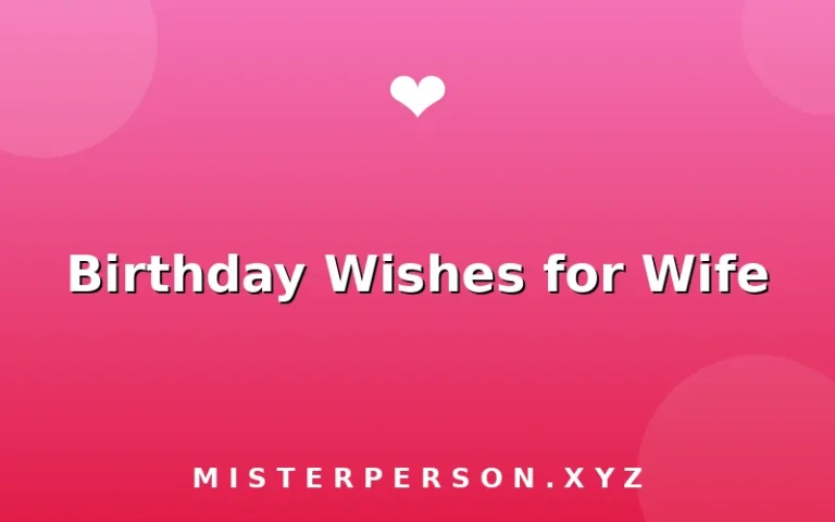 Birthday Wishes for Wife
