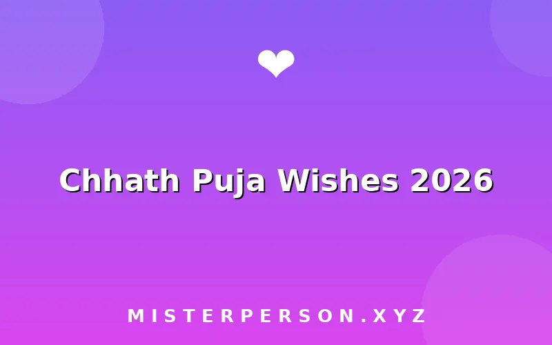 Chhath Puja Wishes 2026