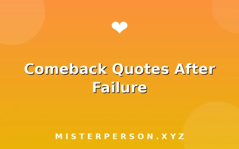 Comeback Quotes After Failure