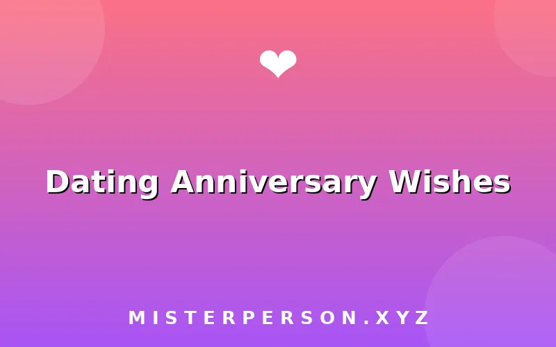 Dating Anniversary Wishes