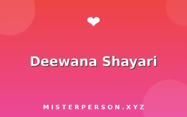 Deewana Shayari