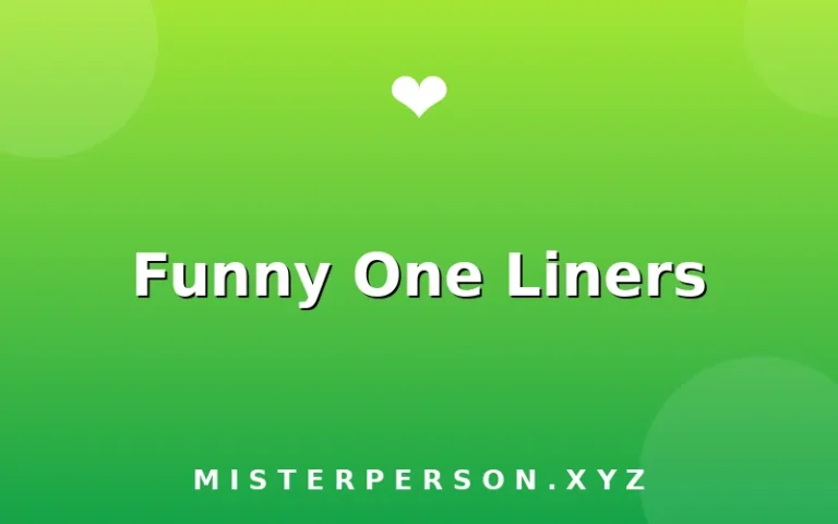 Funny One Liners