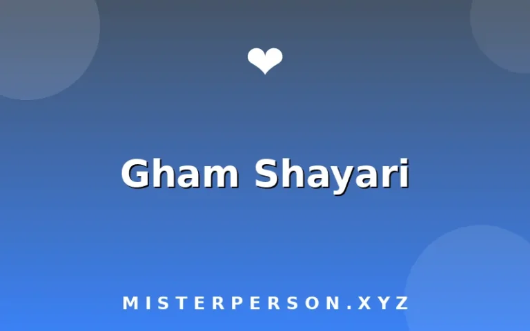 Gham Shayari