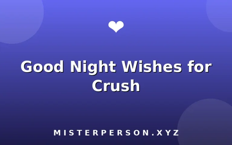 Good Night Wishes for Crush