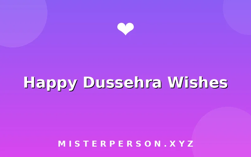 Happy Dussehra Wishes