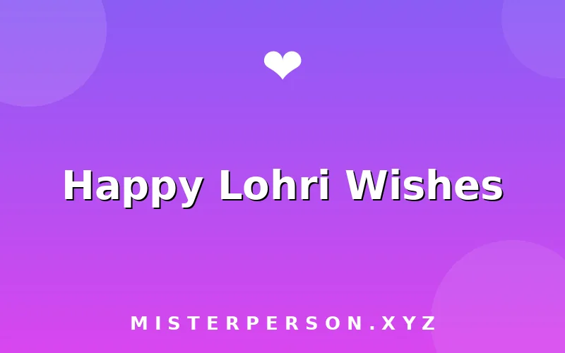 Happy Lohri Wishes