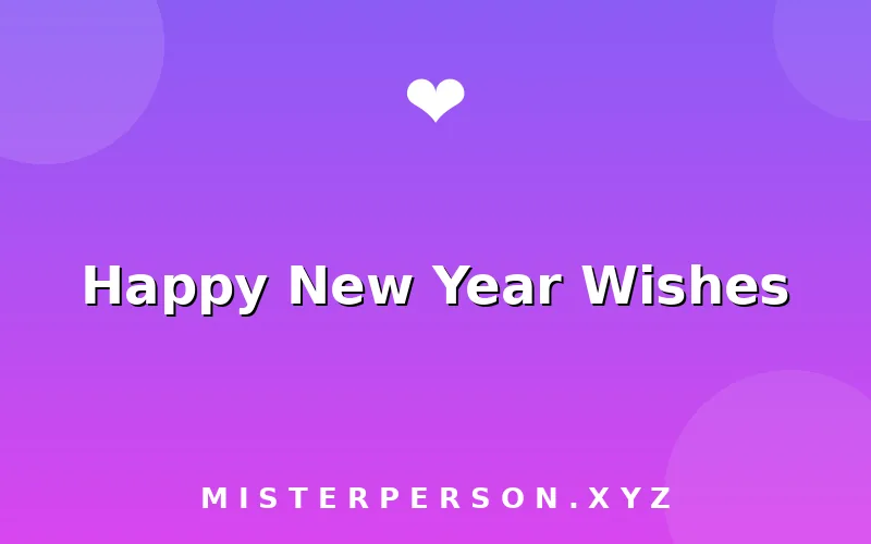 Happy New Year Wishes