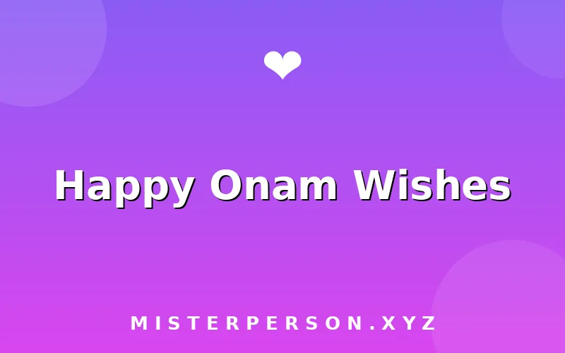 Happy Onam Wishes