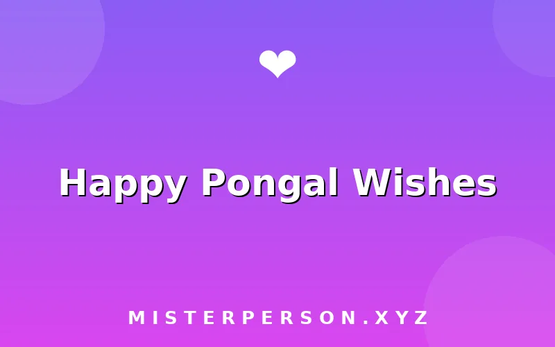 Happy Pongal Wishes