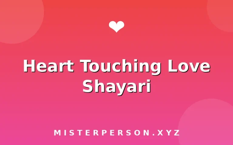 Heart Touching Love Shayari