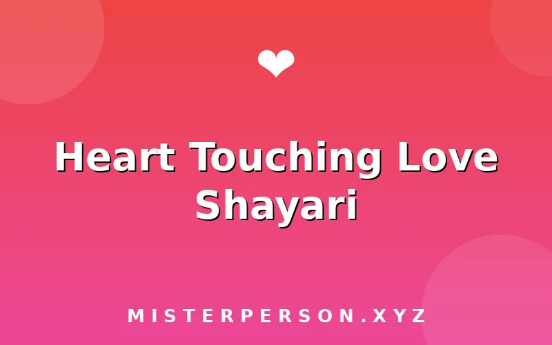 Heart Touching Love Shayari