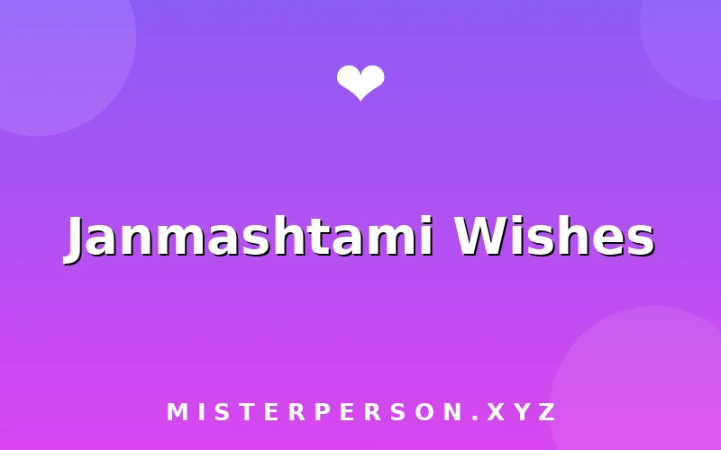 Janmashtami Wishes