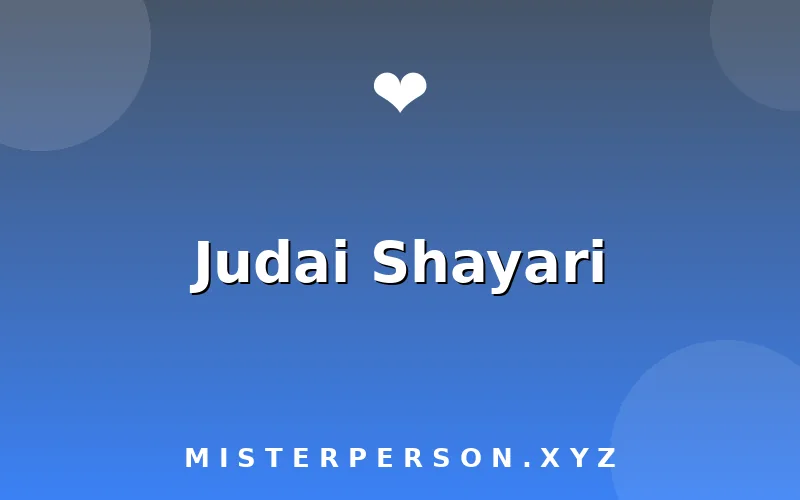 Judai Shayari