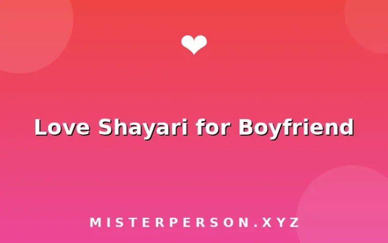 Love Shayari for Boyfriend