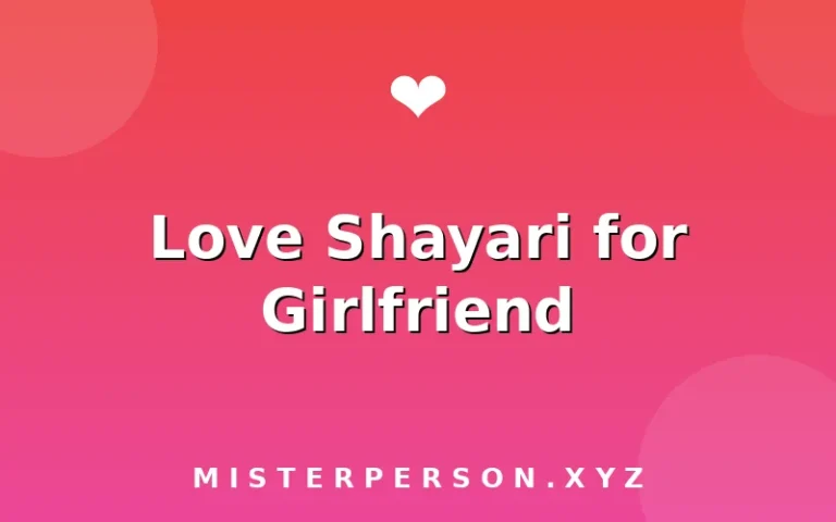 Love Shayari for Girlfriend