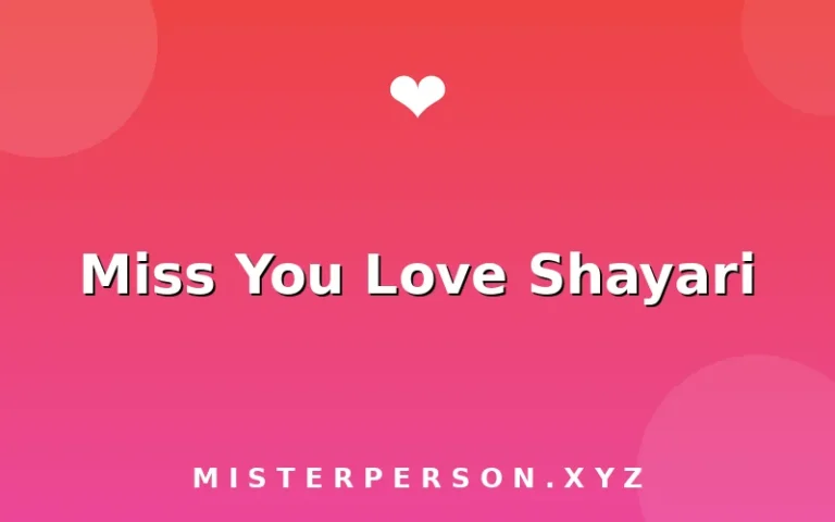 Miss You Love Shayari