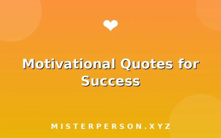 Motivational Quotes for Success