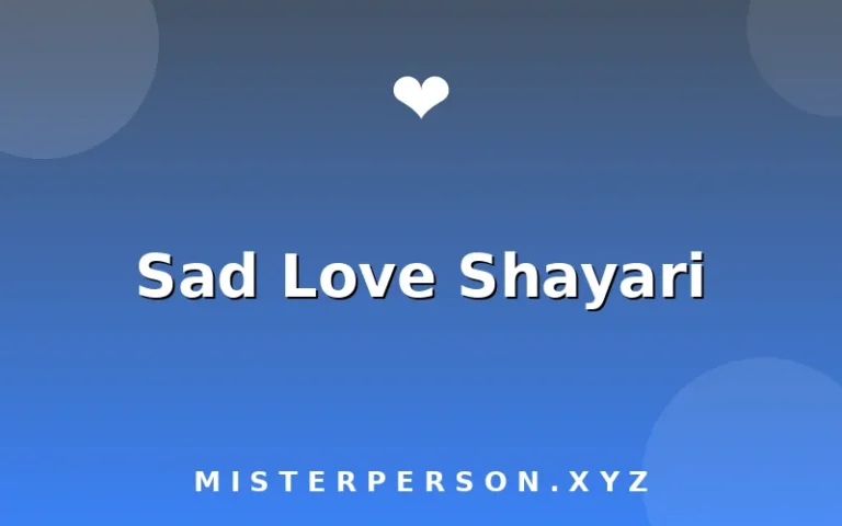 Sad Love Shayari