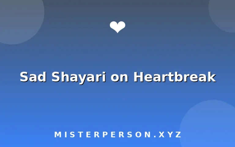 Sad Shayari on Heartbreak