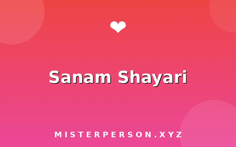 Sanam Shayari