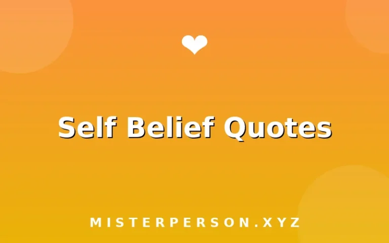 Self Belief Quotes