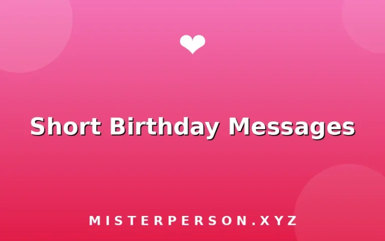 Short Birthday Messages