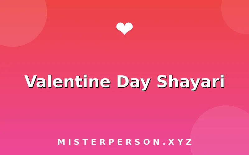 Valentine Day Shayari