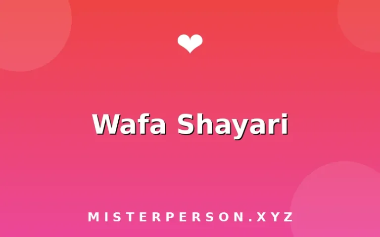 Wafa Shayari